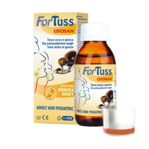 Hals mikstur ForTuss med Manuka, tør og våd hoste | 180 g | Otosan