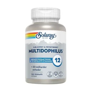 Multidophilus 12 mælkesyrebakterier | 100 kapsler | Solaray