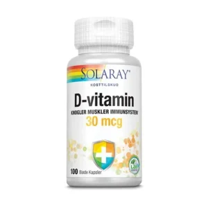 D-Vitamin 30u | 100 kap | Solaray