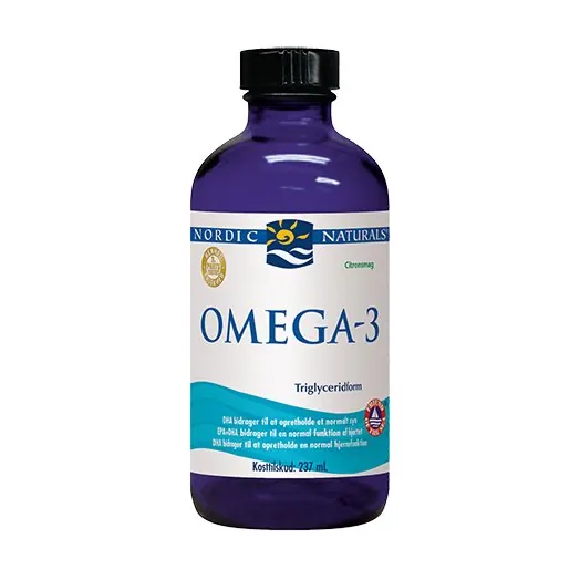 Omega-3 fiskeolie, citronsmag | 237 ml | Nordic Naturals