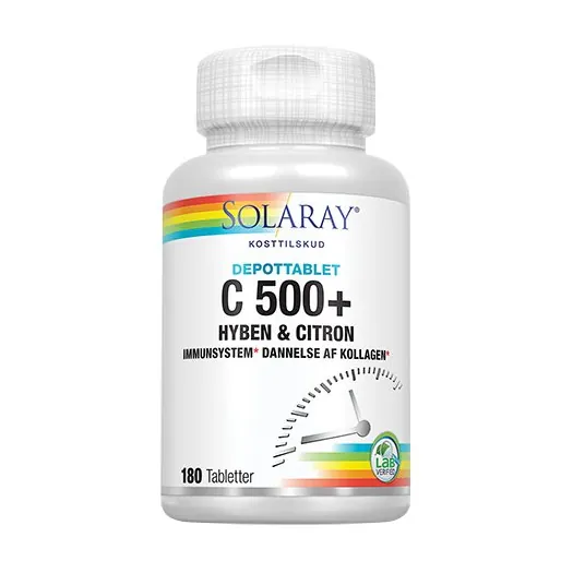C-vitamin C500+ Hyben, Citron | 180 tab | Solaray