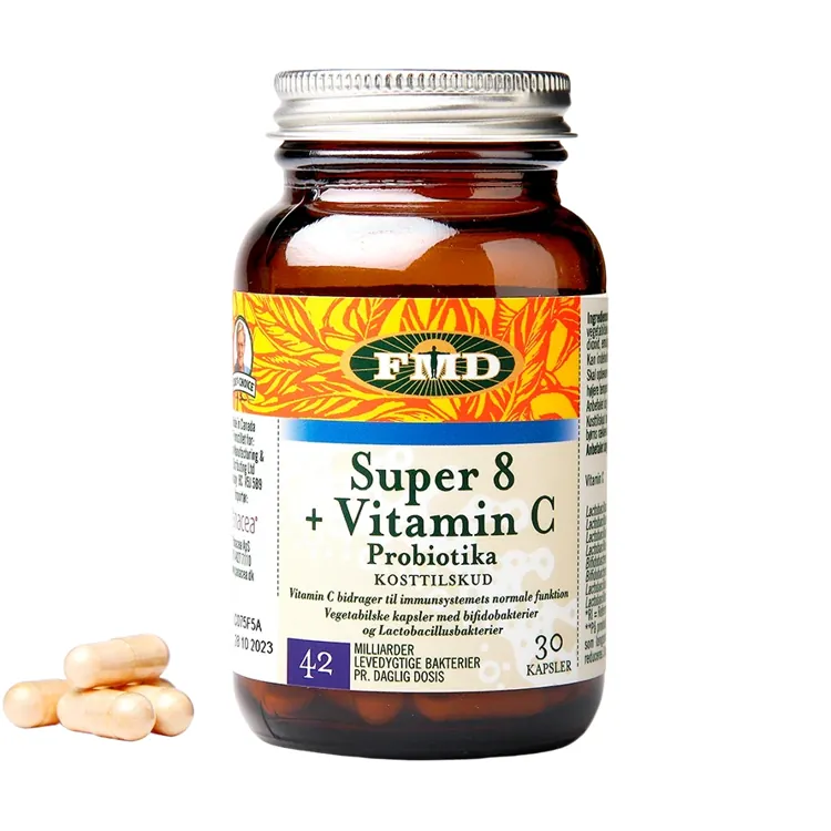 Udo’s Choice Super 8 +Vit C, mælkesyrebakterier | 30 kap
