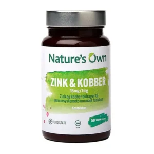 Zink og Kobber Food State | 50 kap | Natures Own