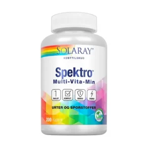 Spektro Multi-Vita-Min m. jern og K2 | 200 kap | Solaray