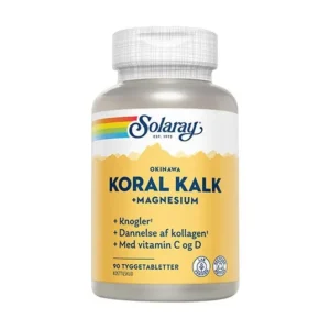 KoralKalk med vit. C og D tyggetablet | 90 tab | Solaray