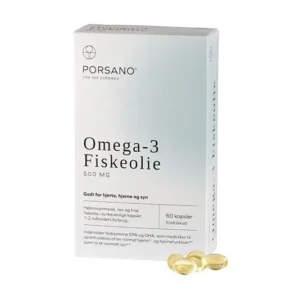 Porsano Omega-3 Fiskeolie | 60 kap