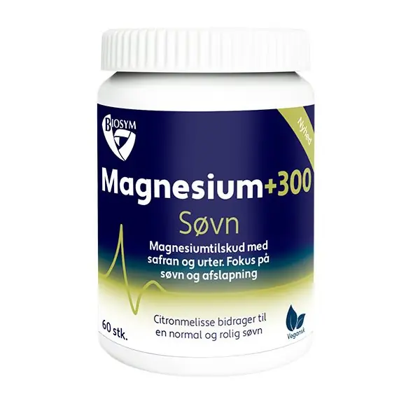 Magnesium +300 Søvn | 60 kap | Biosym