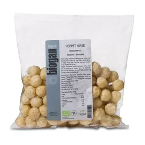 Poppet Hirsekugler med Peanut øko | 75 g | Biogan