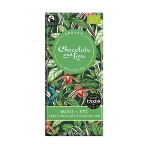 Mint chokolade 67% øko | 80g | Chocolate and Love