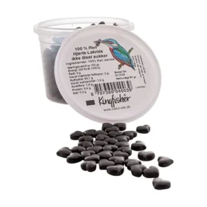 100% ren hjerte lakrids | 80g | Kingfisher