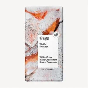 Vivani hvid chokolade Ø m. riscrisp | 100 g