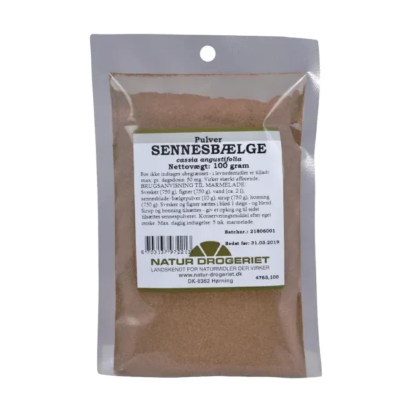 Sennesbælge pulver | 100 g | Natur-Drogeriet