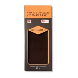 Chokolade mørk orange/knas Ø | 75 g | Økoladen