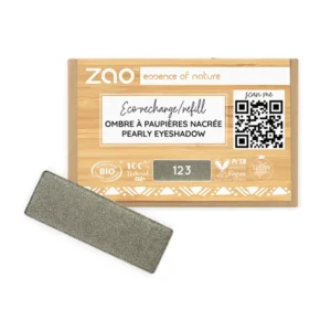 Zao Refill rectangle eye shadow 123 Grey khaki | 1,3 g