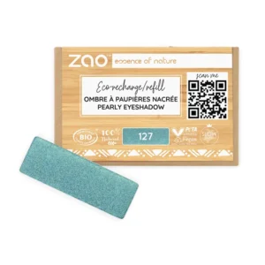 Zao Refill rectangle eye shadow 127 Peacock blue