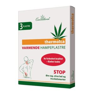 Varmende Hampeplastre 3 stk 10x14 cm Thermolca | Cannaderm