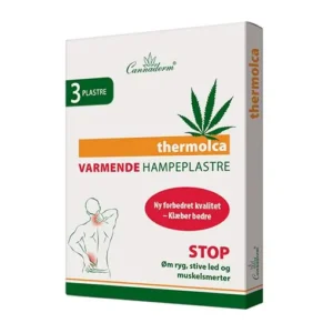 Varmende Hampeplastre 3 stk 10×14 cm Thermolca | Cannaderm