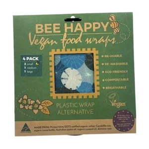 Vegan Food Wraps - 4 pak | small, medium og large | Bee Happy