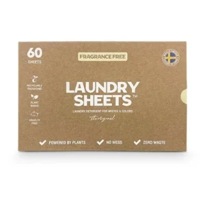 Laundry Sheets- vaskemiddel i ark, fragrancefree | 60 stk | Nature Team