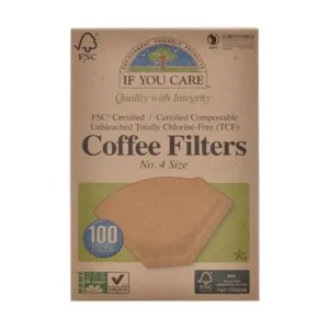 Kaffefilter ubleget no. 4 100 stk