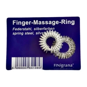 Akupressurring, fjederstål sølvfarvet, 20 mm