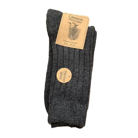 Merino uldstrømper – Koksgrå – Str. 43/46 | 43-46 | Clemente