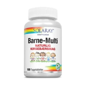 Barne-Multi tyggevit. børn | 100 tab | Solaray