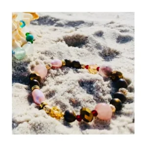 Stenbukken armbånd rosa/ brun